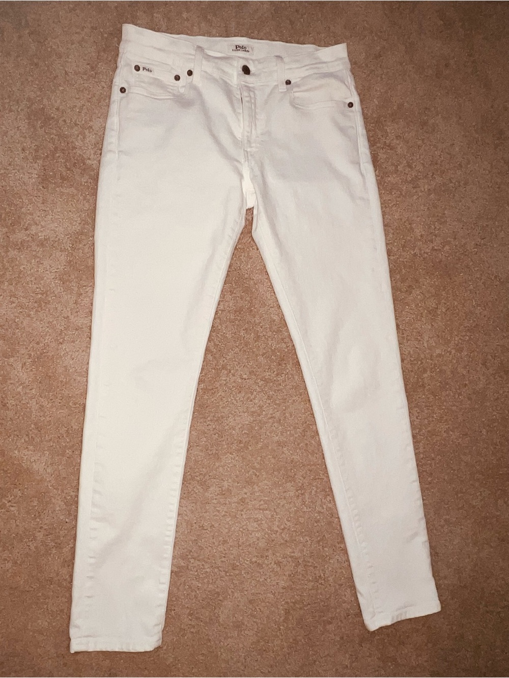 🌟🤍Polo Ralph Lauren Tompkins Skinny White Stretch Denim Jeans Size 29 Mid Rise🤍🌟